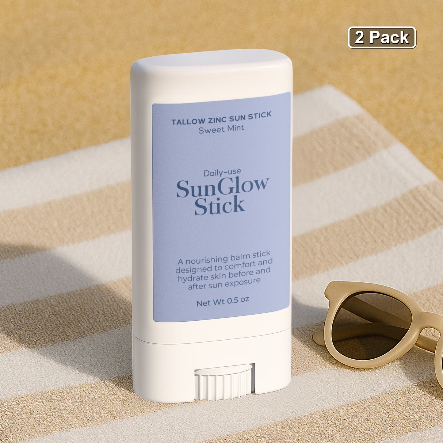 2 Pack Tallow Zinc Sun Stick