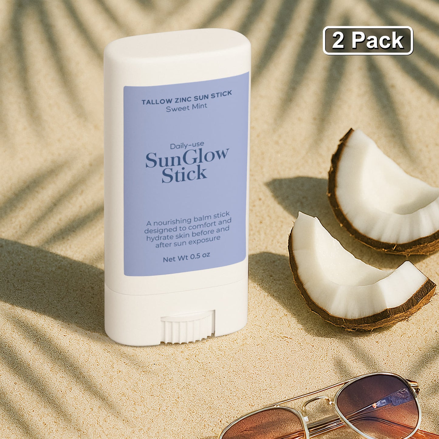 2 Pack Tallow Zinc Sun Stick